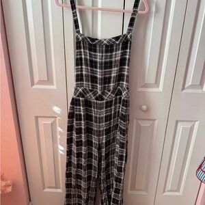 Torrid Checkered Black and White Jumpsuit